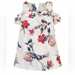 Umgee White and Black Abstract Print Top